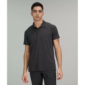 Lululemon Men’s Size Small Polo Short Sleeve Shirt Stretch Your Head Dark Gray